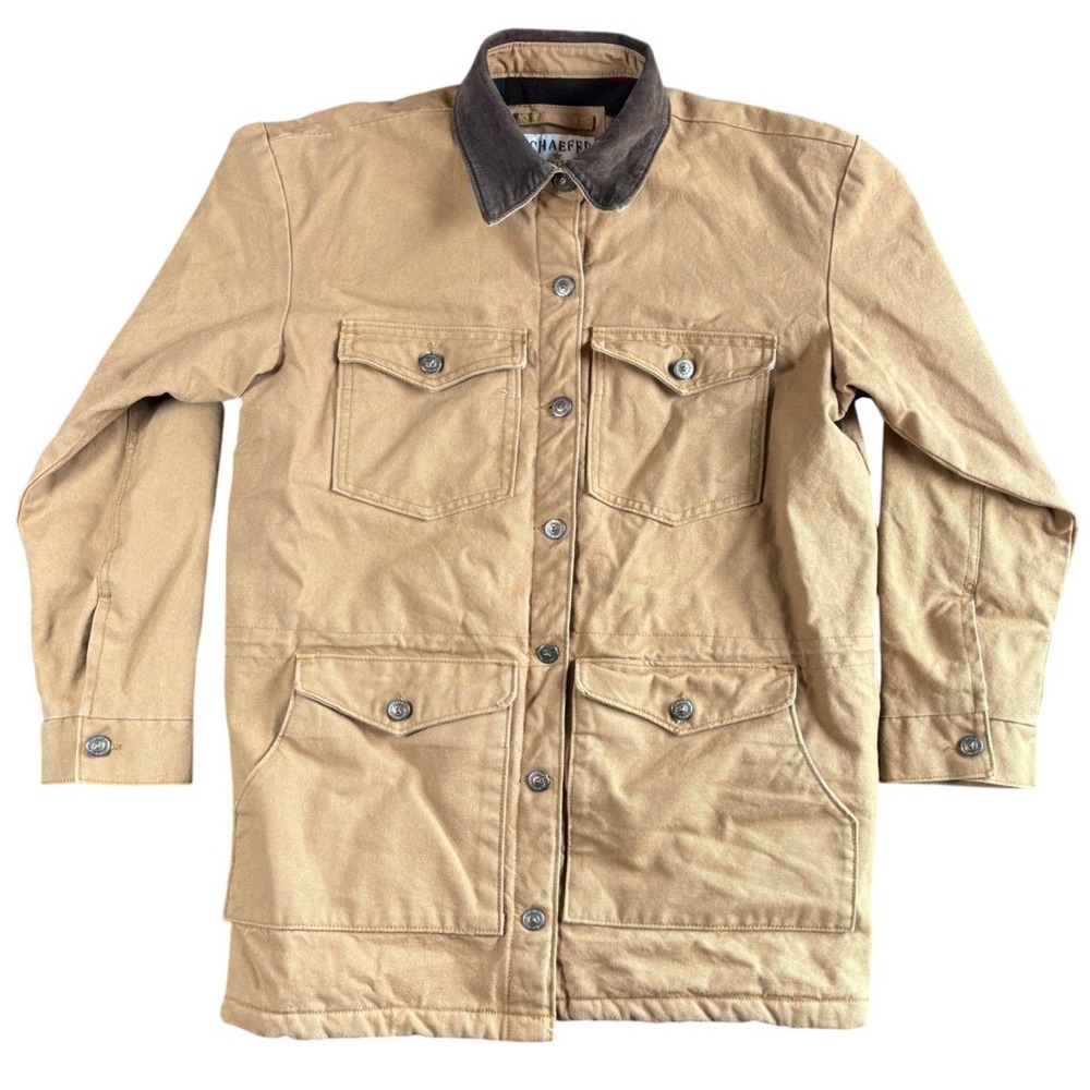 Schaefer Outfitters Womens L Tan Corduroy Collar Blanket Lined Barn Coat‎